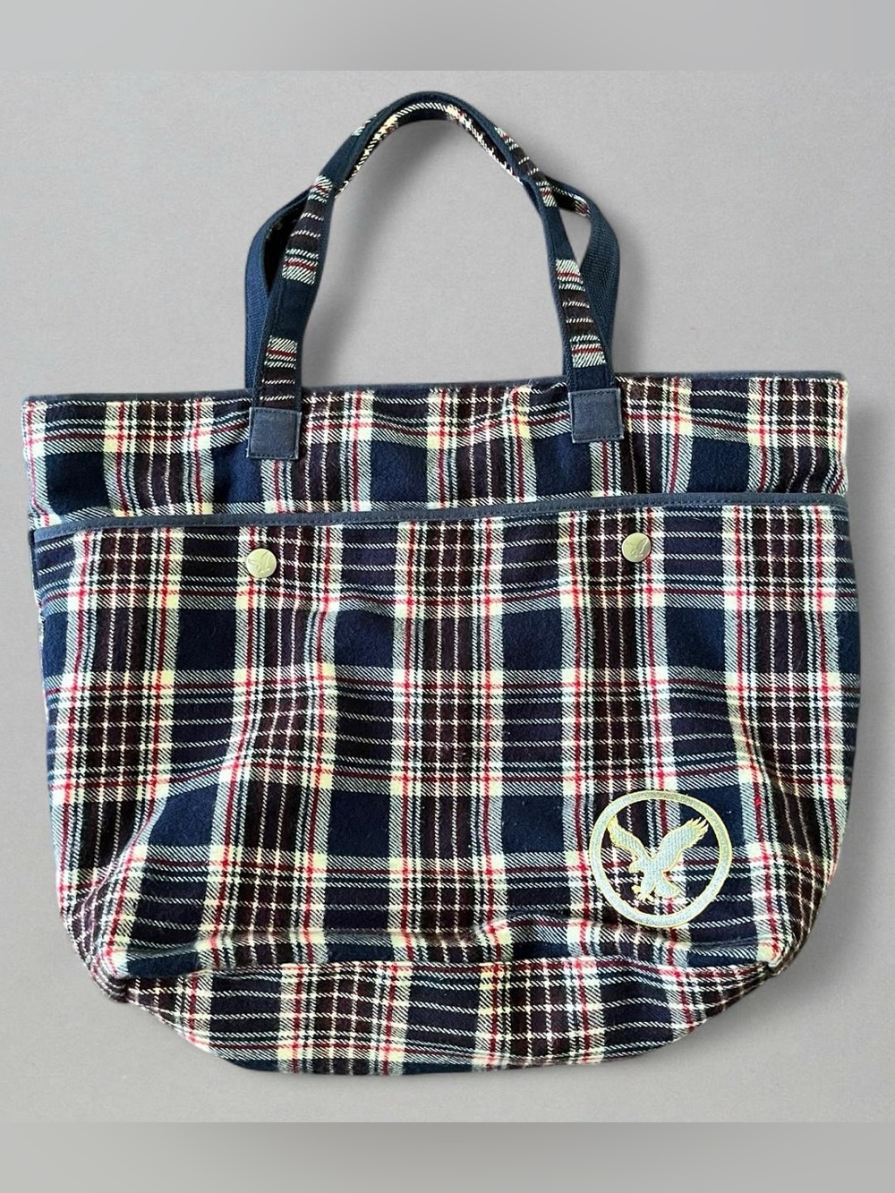Y2K AEO Plaid Travel Tote